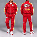 Kansas City Chiefs | Premium NFL Team Striped Full-Zip Track Jacket & Jogger Pants Set NY MGSVT56