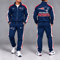 New England Patriots | Premium NFL Team Striped Full-Zip Track Jacket & Jogger Pants Set NY MGSVT53