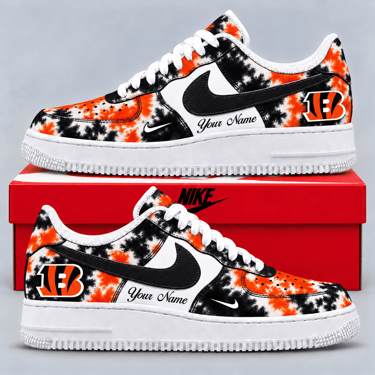 Cincinnati Bengals | Premium NFL Tie Dye Game Day Af1 TD MGAF18