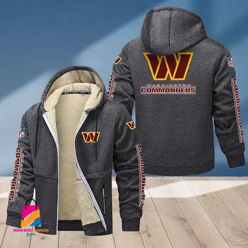 Washington Commanders Multicolor Thickened Zipper Hoodies ANZTZH032