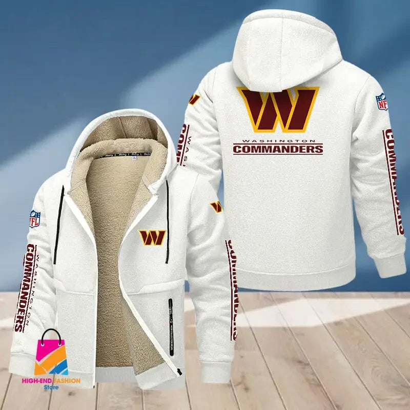 Washington Commanders Multicolor Thickened Zipper Hoodies ANZTZH032