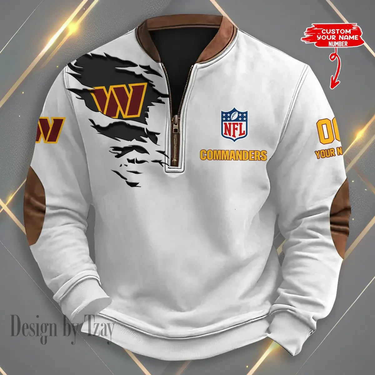 Washington Commanders Premium Personalized Game-Day Quarter-Zip S9MPZNS064