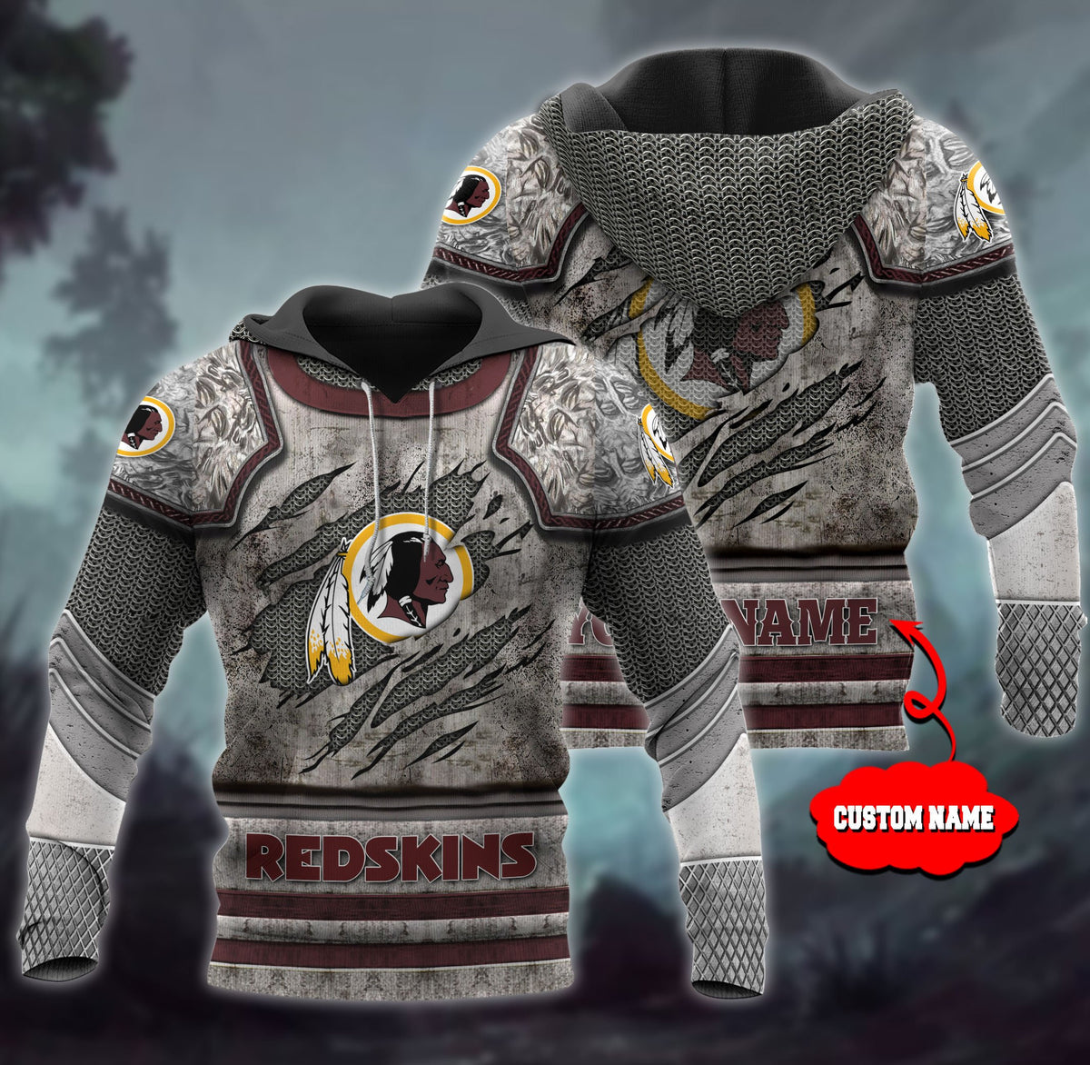 Washington Redskins Personalized All Over Printed 601