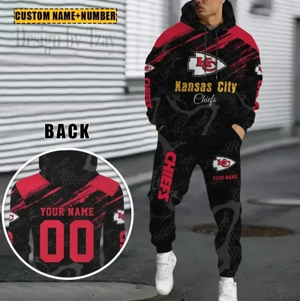 Kansas City Chiefs Combo Sweatpants And Hoodie Gift For Fan AZHD1065