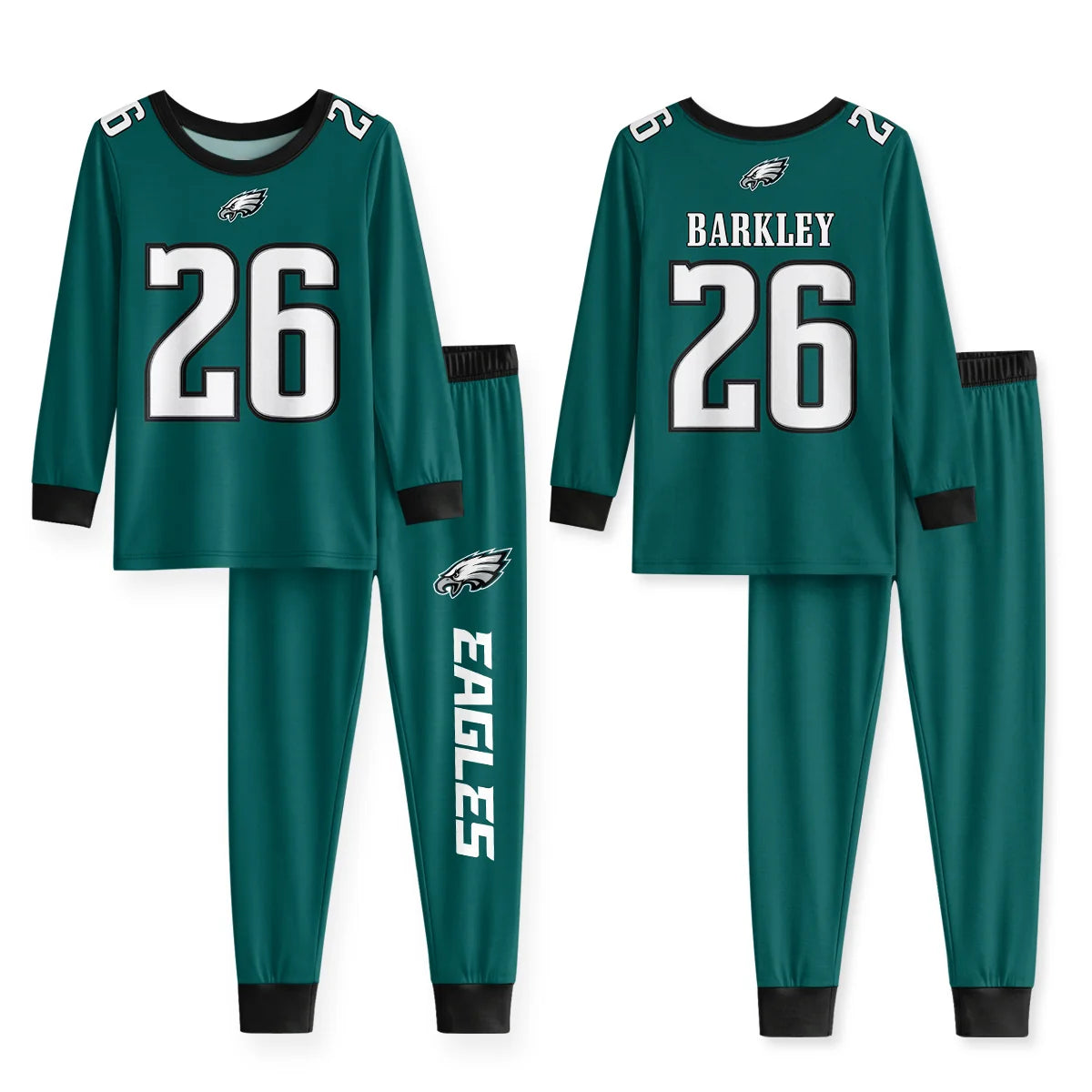 Eagles Football! Inspired Bamboo Two Piece Long Sleeve Pajama Set - Eagles910