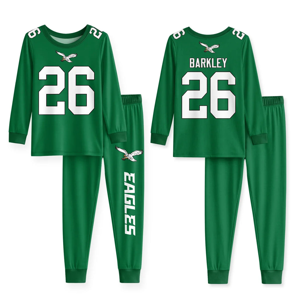 Eagles Football! Inspired Bamboo Two Piece Long Sleeve Pajama Set - Eagles910