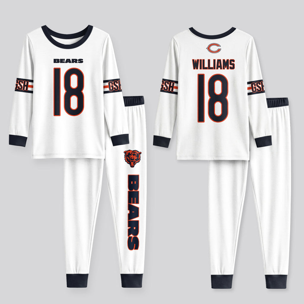 Chicago B. Football CW 18! Inspired Bamboo Two Piece Long Sleeve Pajama Set