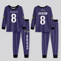 Baltimore RV Football LJ 8! Inspired Bamboo Two Piece Long Sleeve Pajama Set