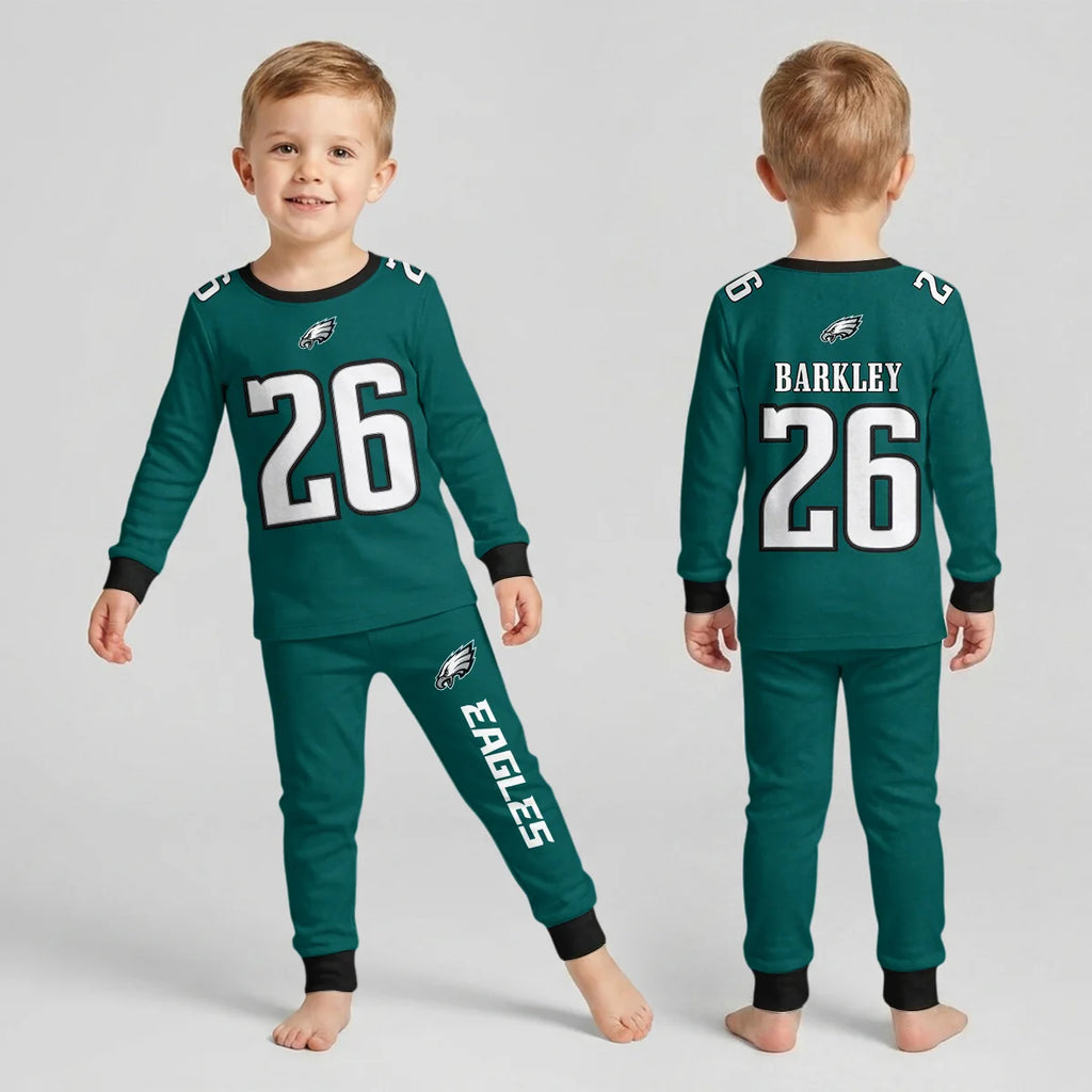 Eagles Football! Inspired Bamboo Two Piece Long Sleeve Pajama Set - Eagles910