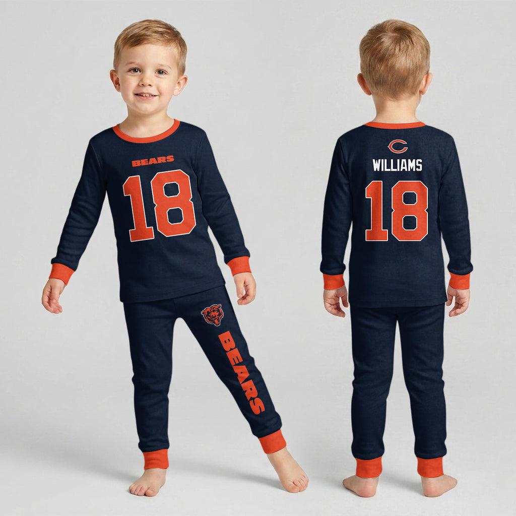 Chicago B. Football CW 18! Inspired Bamboo Two Piece Long Sleeve Pajama Set