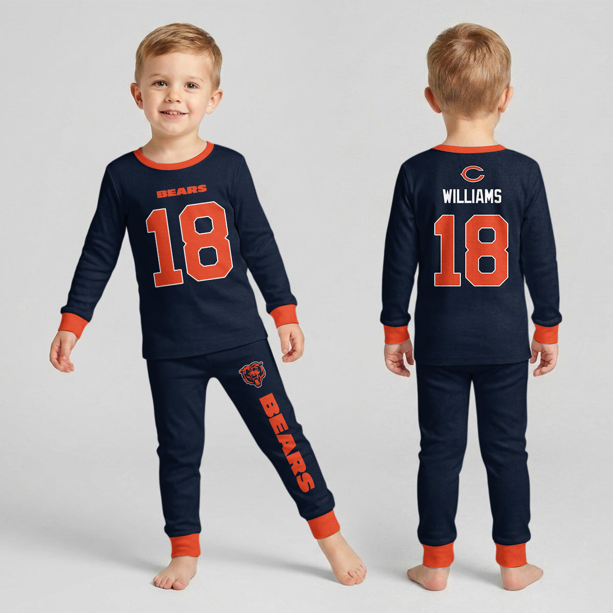Chicago B. Football CW 18! Inspired Bamboo Two Piece Long Sleeve Pajama Set