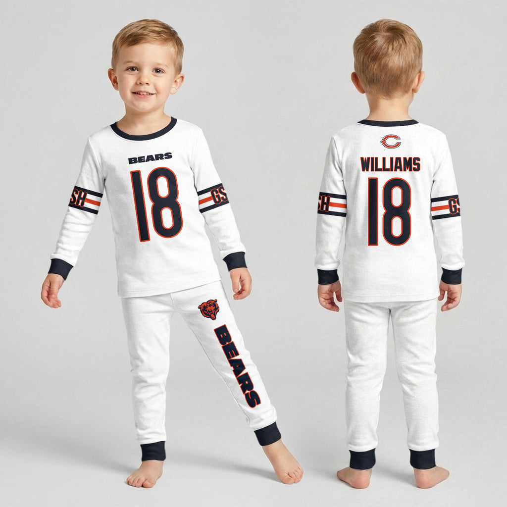 Chicago B. Football CW 18! Inspired Bamboo Two Piece Long Sleeve Pajama Set