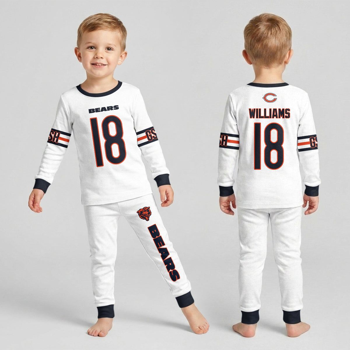Chicago B. Football CW 18! Inspired Bamboo Two Piece Long Sleeve Pajama Set