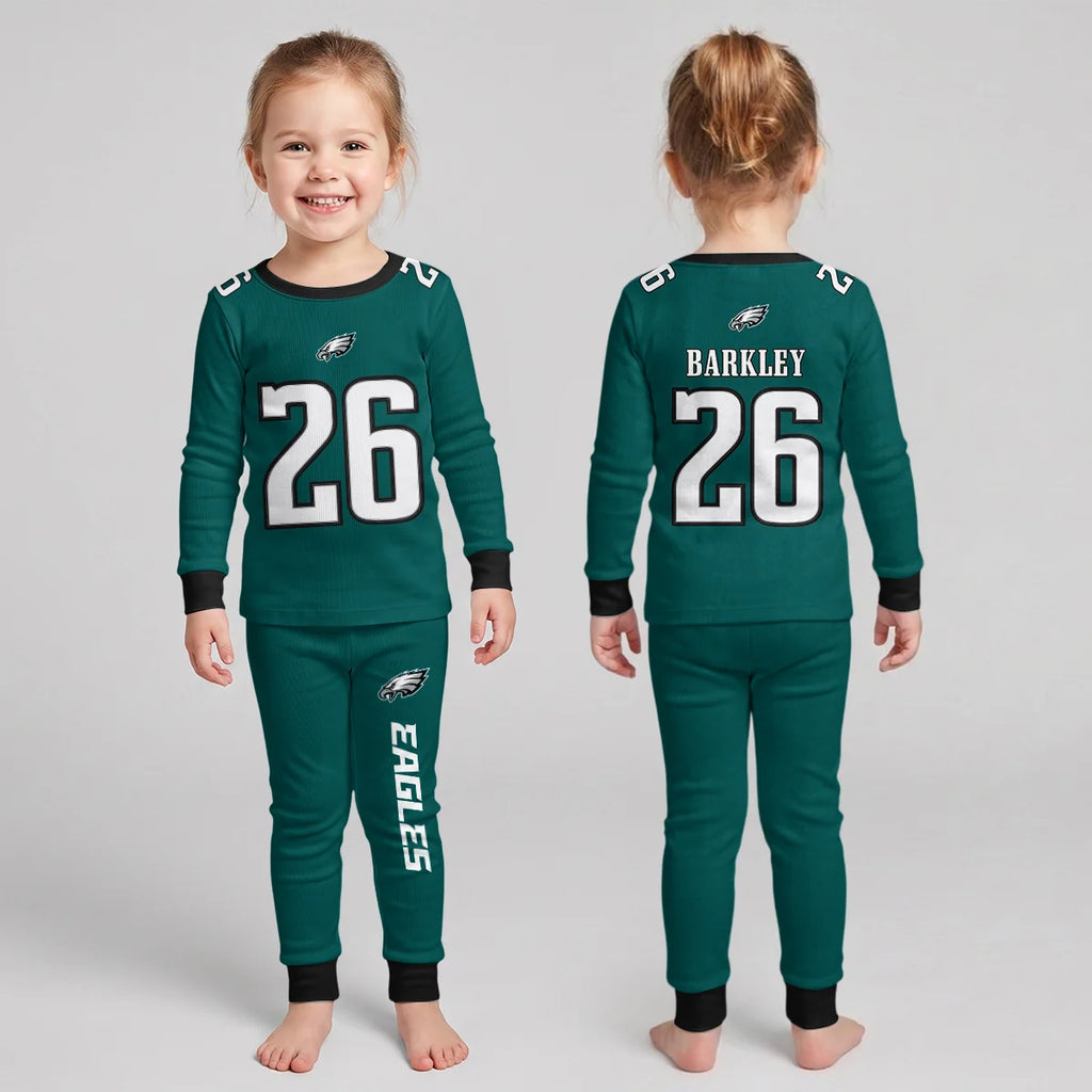 Eagles Football! Inspired Bamboo Two Piece Long Sleeve Pajama Set - Eagles910