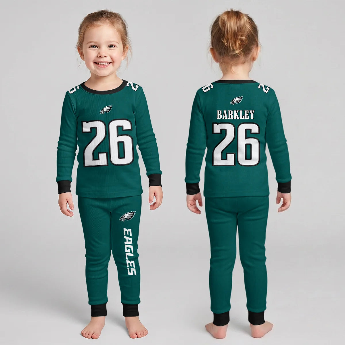 Eagles Football! Inspired Bamboo Two Piece Long Sleeve Pajama Set - Eagles910