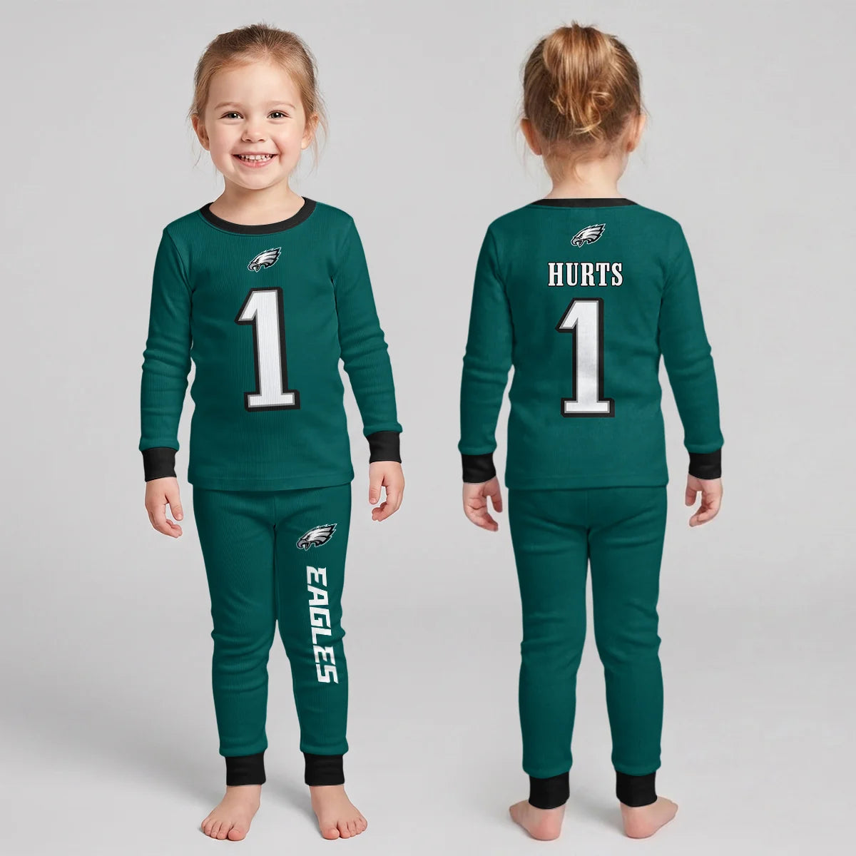 Eagles Football! Inspired Bamboo Two Piece Long Sleeve Pajama Set - Eagles910