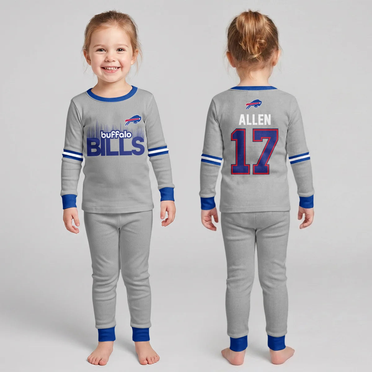 Buffalo Football Joshua 17! Inspired Bamboo Two Piece Long Sleeve Pajama Set - Bills910