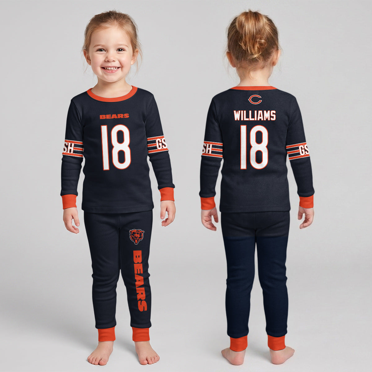 Chicago B. Football CW 18! Inspired Bamboo Two Piece Long Sleeve Pajama Set