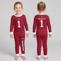 Alabama C.T. Football! Inspired Bamboo Two Piece Long Sleeve Pajama Set For Kid