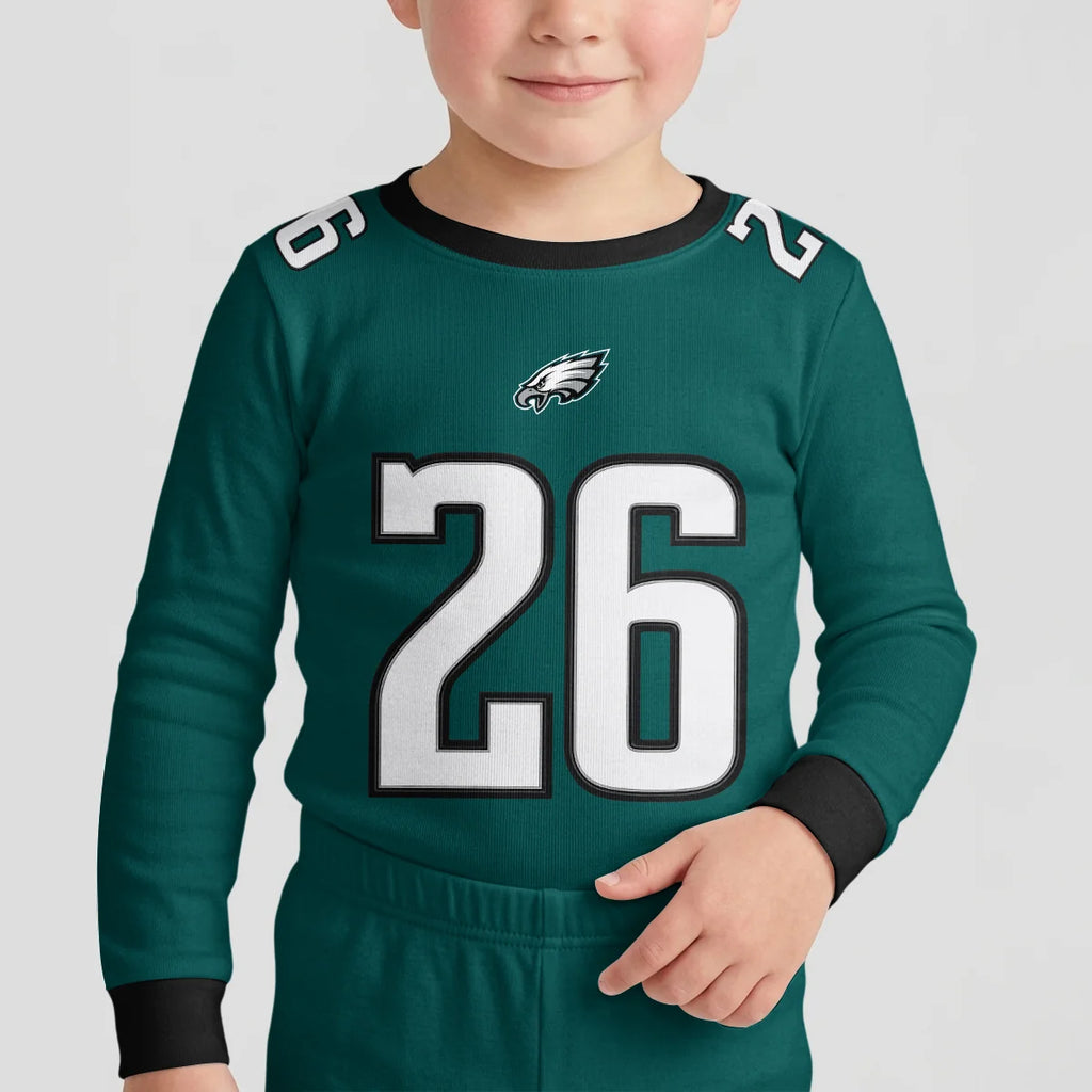 Eagles Football! Inspired Bamboo Two Piece Long Sleeve Pajama Set - Eagles910