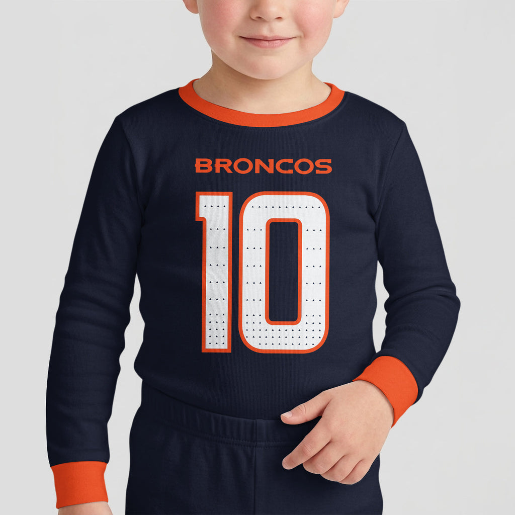 Broncos BN10 Football! Inspired Bamboo Two Piece Long Sleeve Pajama Set