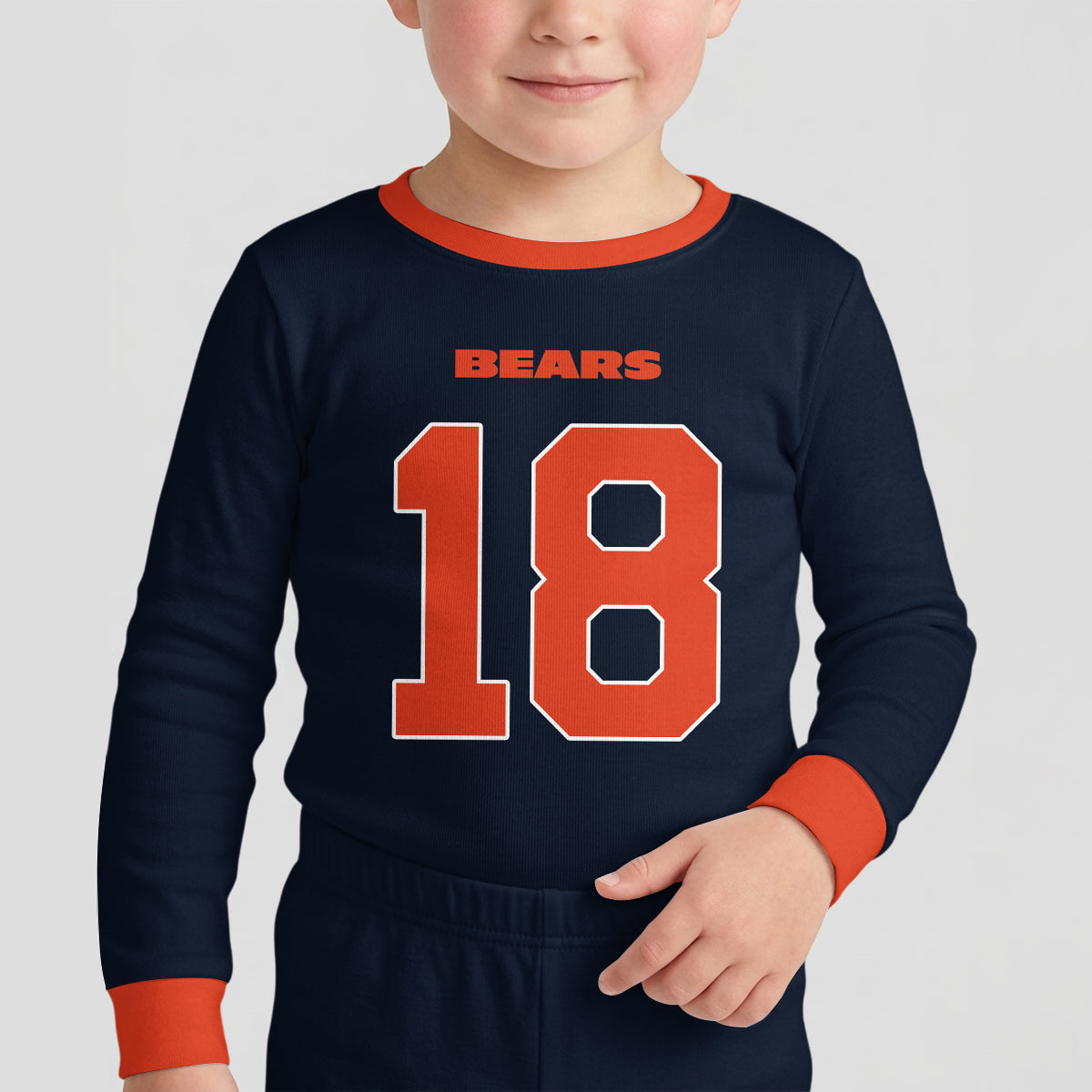 Chicago B. Football CW 18! Inspired Bamboo Two Piece Long Sleeve Pajama Set