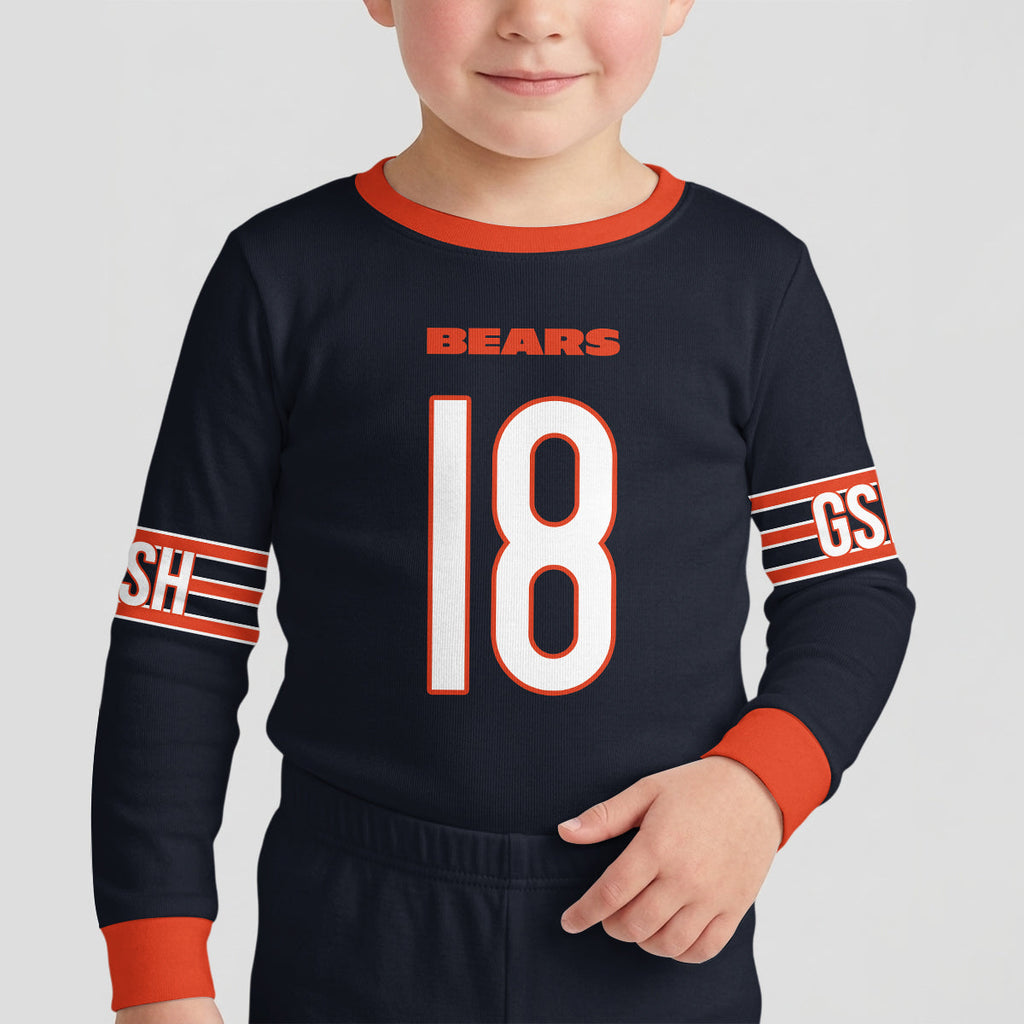 Chicago B. Football CW 18! Inspired Bamboo Two Piece Long Sleeve Pajama Set