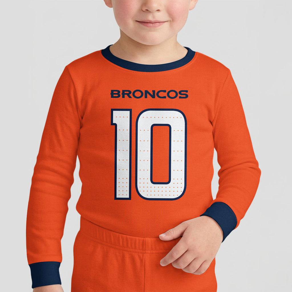 Broncos BN10 Football! Inspired Bamboo Two Piece Long Sleeve Pajama Set
