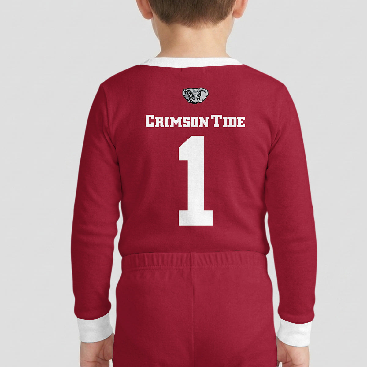 Alabama C.T. Football! Inspired Bamboo Two Piece Long Sleeve Pajama Set For Kid
