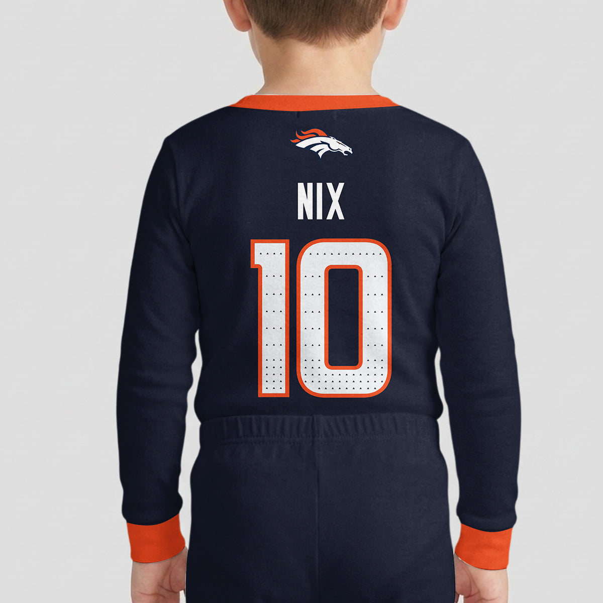 Broncos BN10 Football! Inspired Bamboo Two Piece Long Sleeve Pajama Set