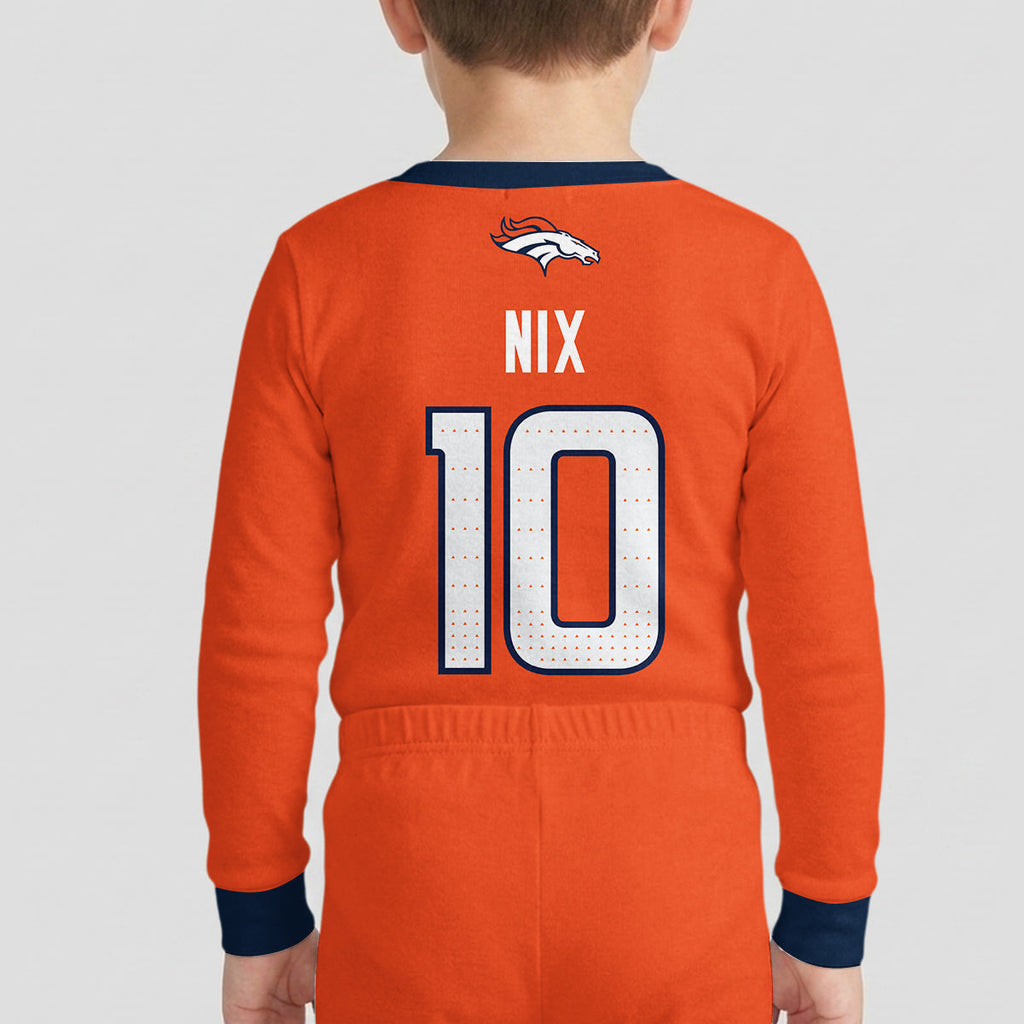 Broncos BN10 Football! Inspired Bamboo Two Piece Long Sleeve Pajama Set