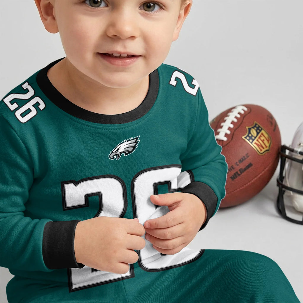 Eagles Football! Inspired Bamboo Two Piece Long Sleeve Pajama Set - Eagles910