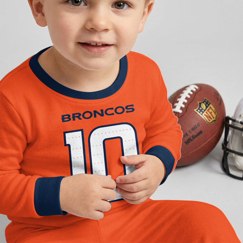 Broncos BN10 Football! Inspired Bamboo Two Piece Long Sleeve Pajama Set