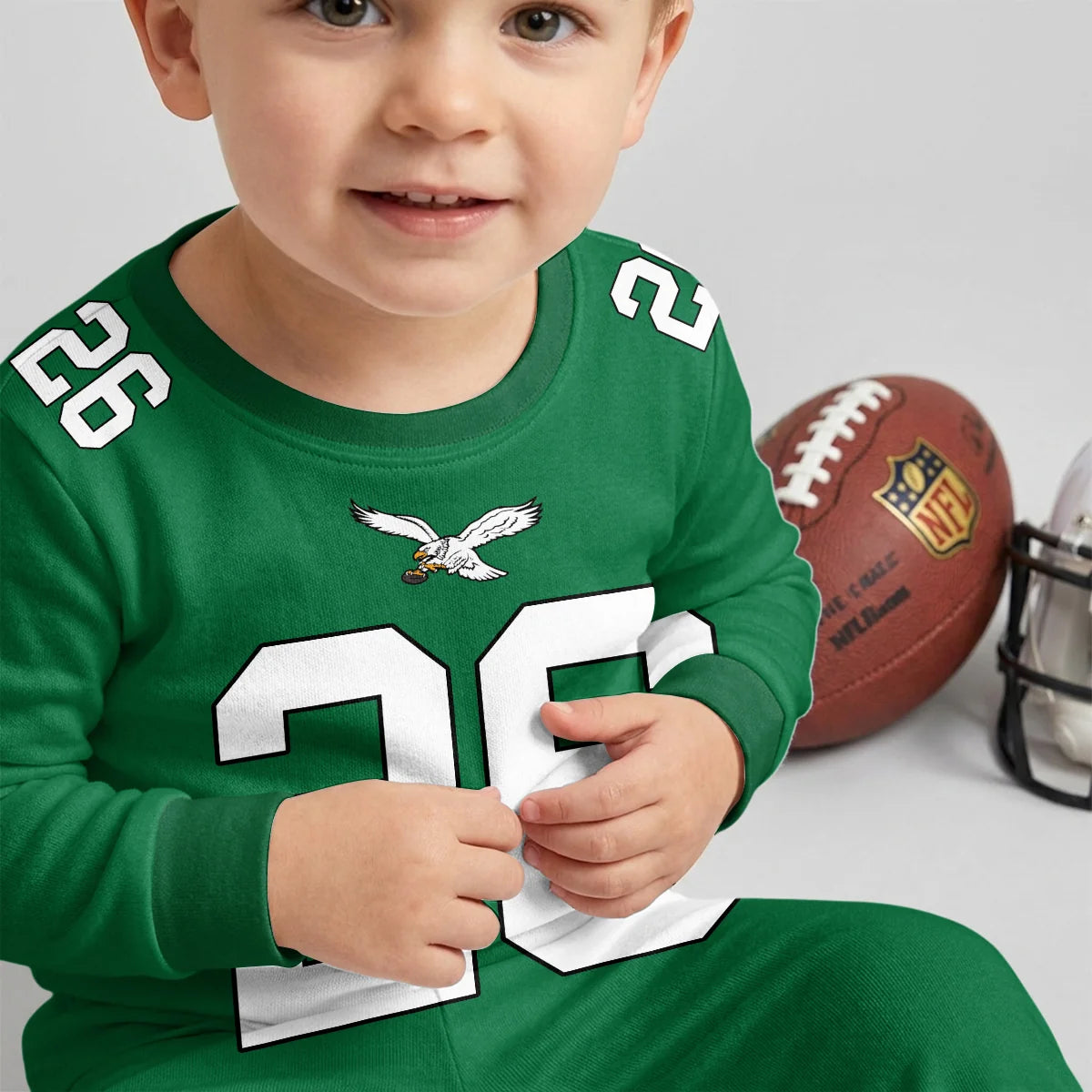 Eagles Football! Inspired Bamboo Two Piece Long Sleeve Pajama Set - Eagles910
