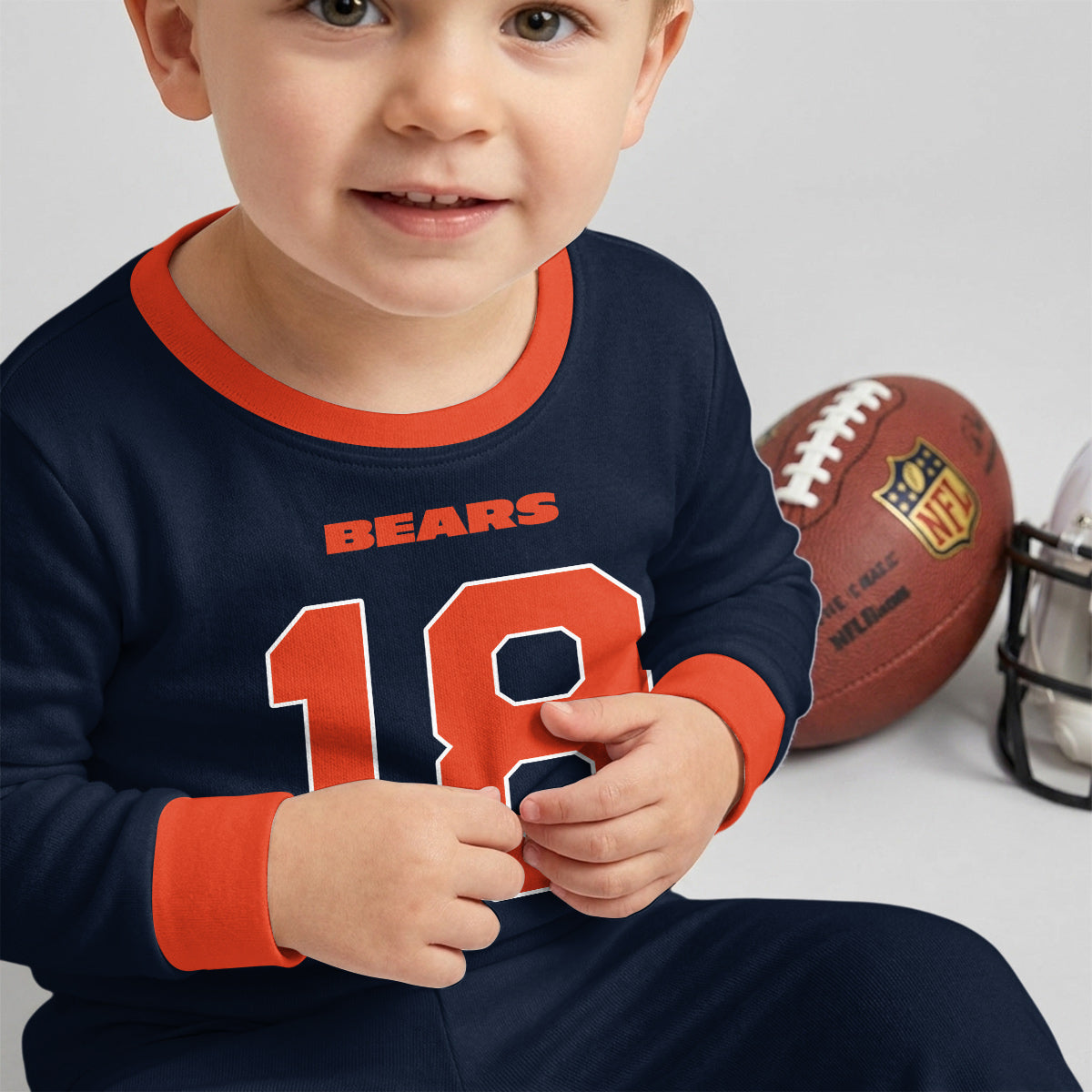 Chicago B. Football CW 18! Inspired Bamboo Two Piece Long Sleeve Pajama Set